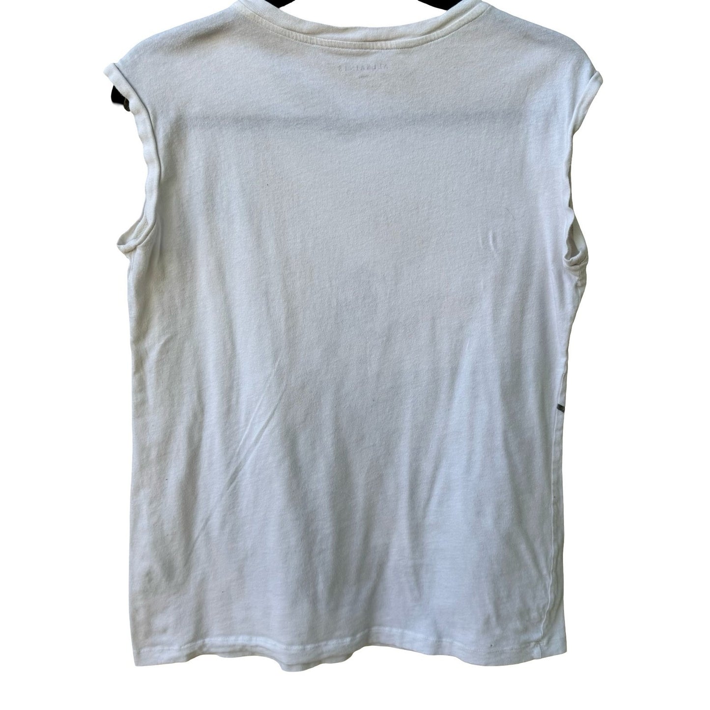 AllSaints Graphic Floral Rose Sleeveless Alt Edgy Rocker Muscle Tee Shirt Mens S