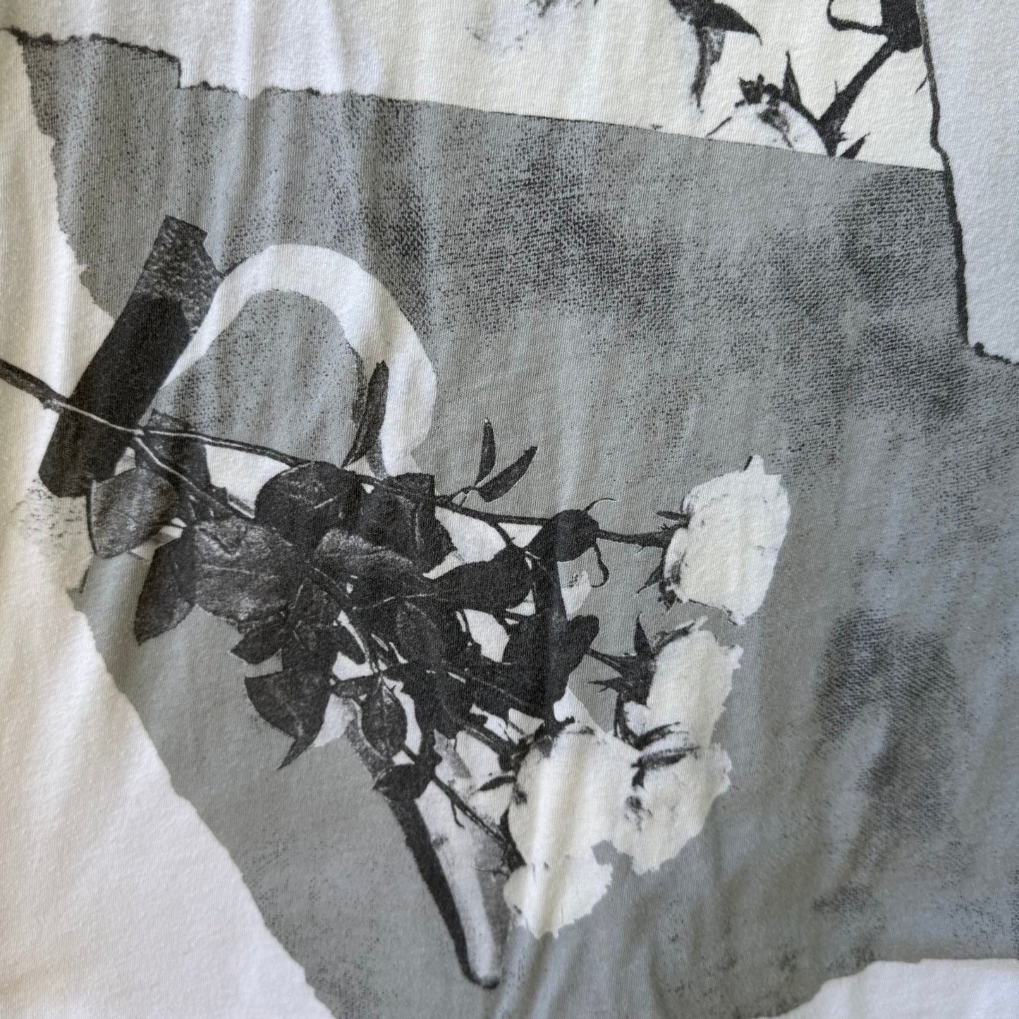 AllSaints Graphic Floral Rose Sleeveless Alt Edgy Rocker Muscle Tee Shirt Mens S