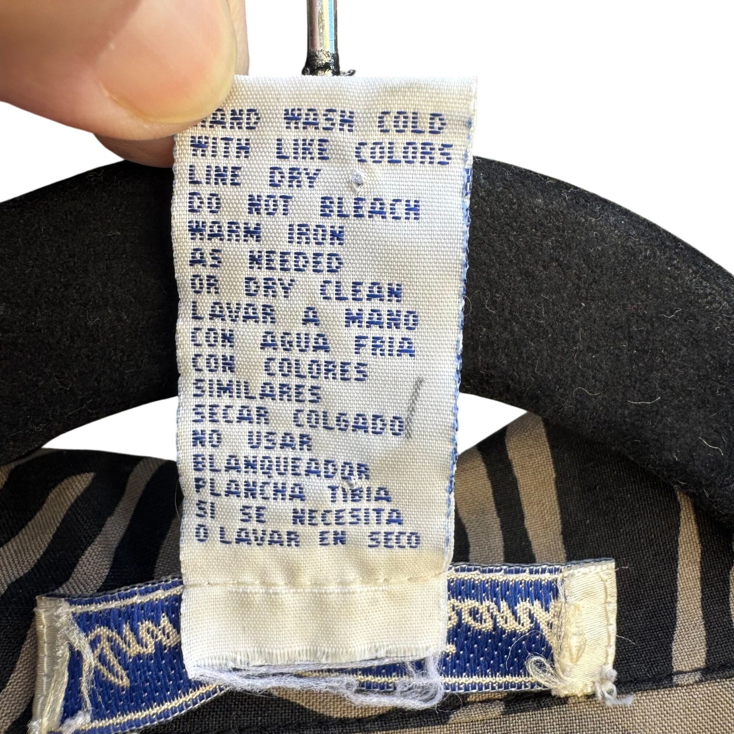 Anna & Frank Vintage Womens Zebra Animal Print Glam Silk Long Sleeve Blouse M