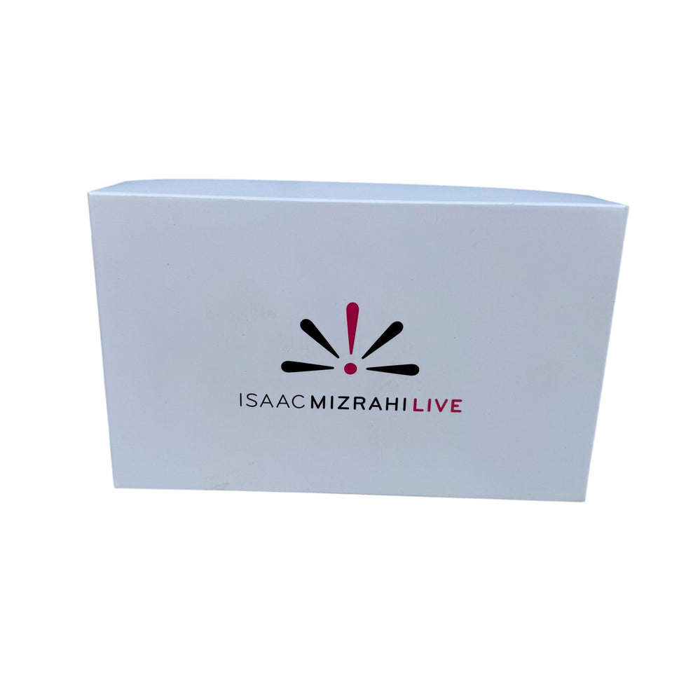 Isaac Mizrahi Live Quilted Mini Crossbody Bag Gold Logo Closure Chain Strap New