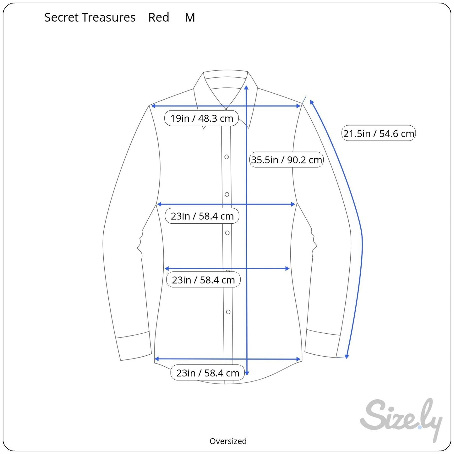 Secret Treasures Ladies Red Satin Button-Up Lightweight Sleepwear Shirt M