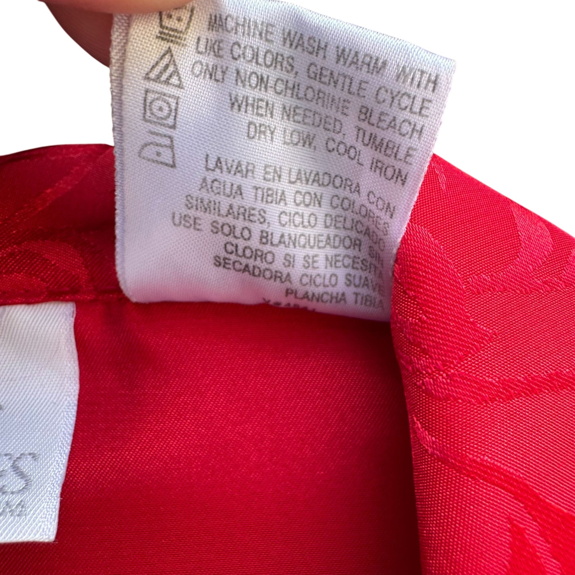 Secret Treasures Ladies Red Satin Button-Up Lightweight Sleepwear Shirt M