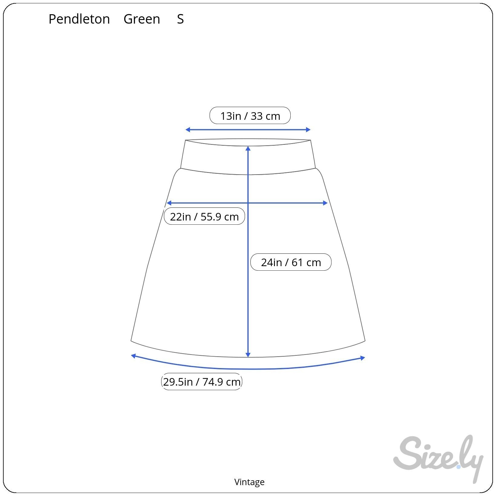 Pendleton Vintage Wool A-Line Skirt Green Black Houndstooth Pattern Womens S