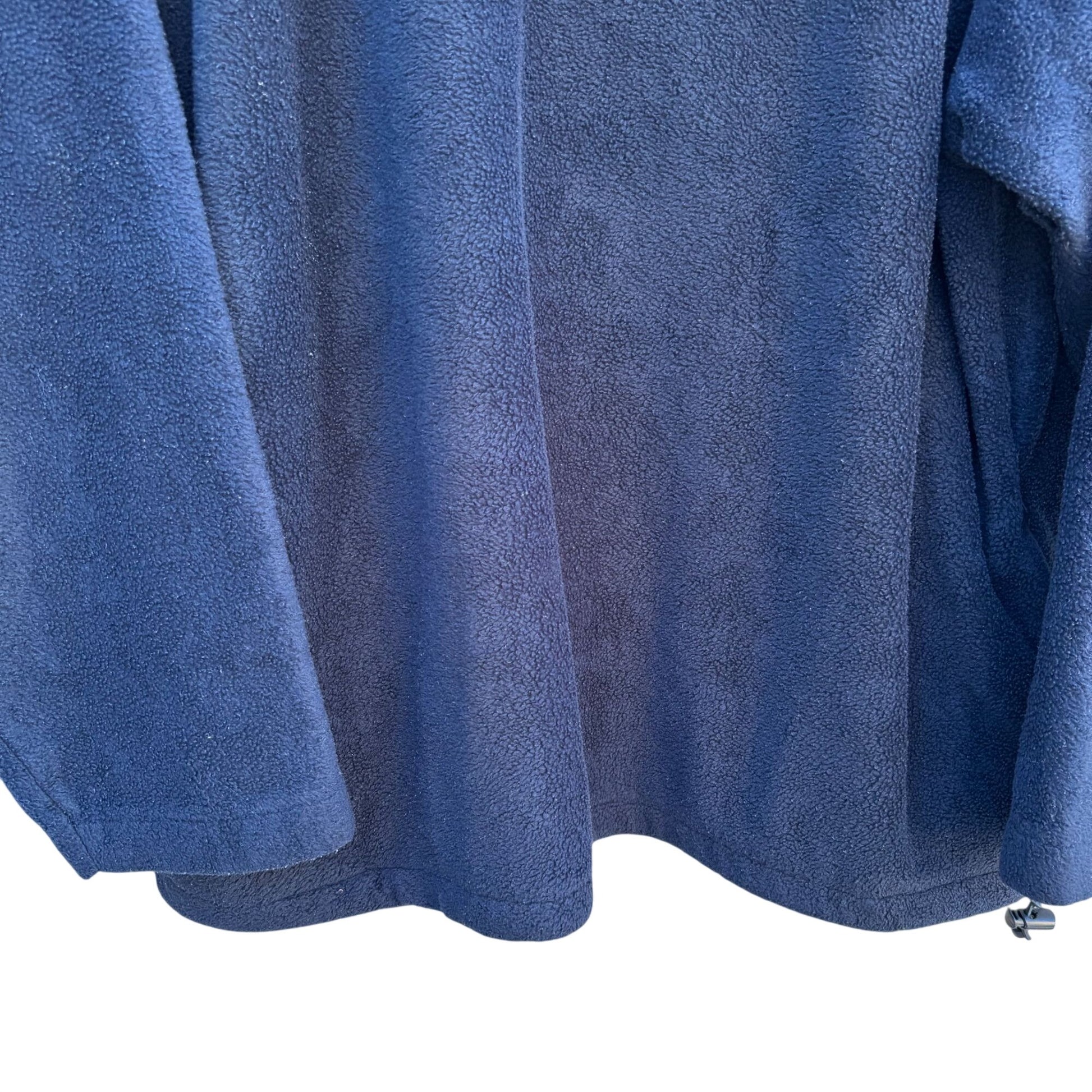 Blue Sky Navy 1/4 Zip Pullover Fleece Sweater XL Cozy Pocket Relaxed Fit Unisex