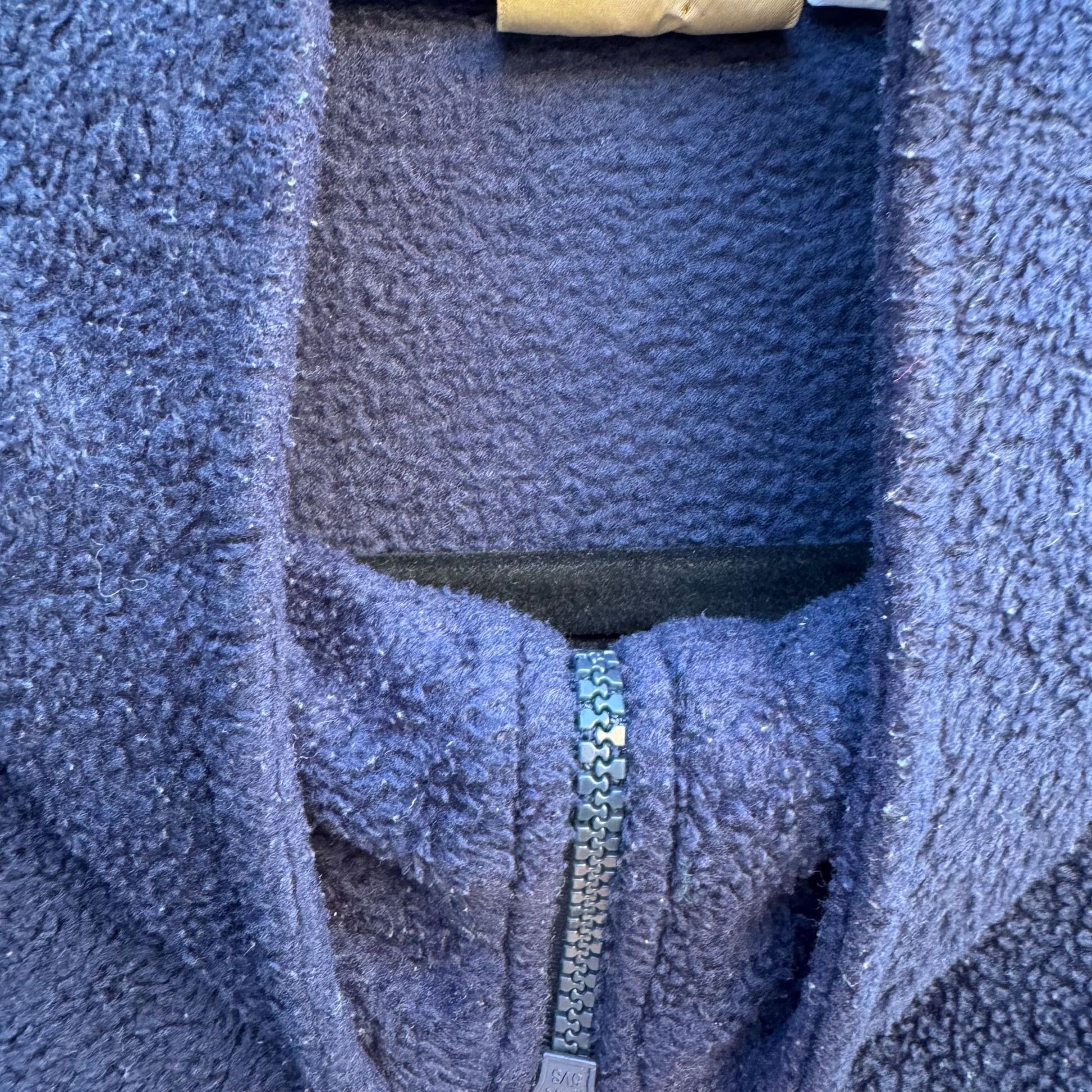 Blue Sky Navy 1/4 Zip Pullover Fleece Sweater XL Cozy Pocket Relaxed Fit Unisex