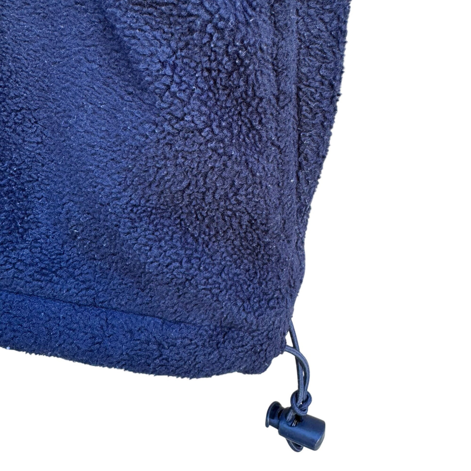 Blue Sky Navy 1/4 Zip Pullover Fleece Sweater XL Cozy Pocket Relaxed Fit Unisex