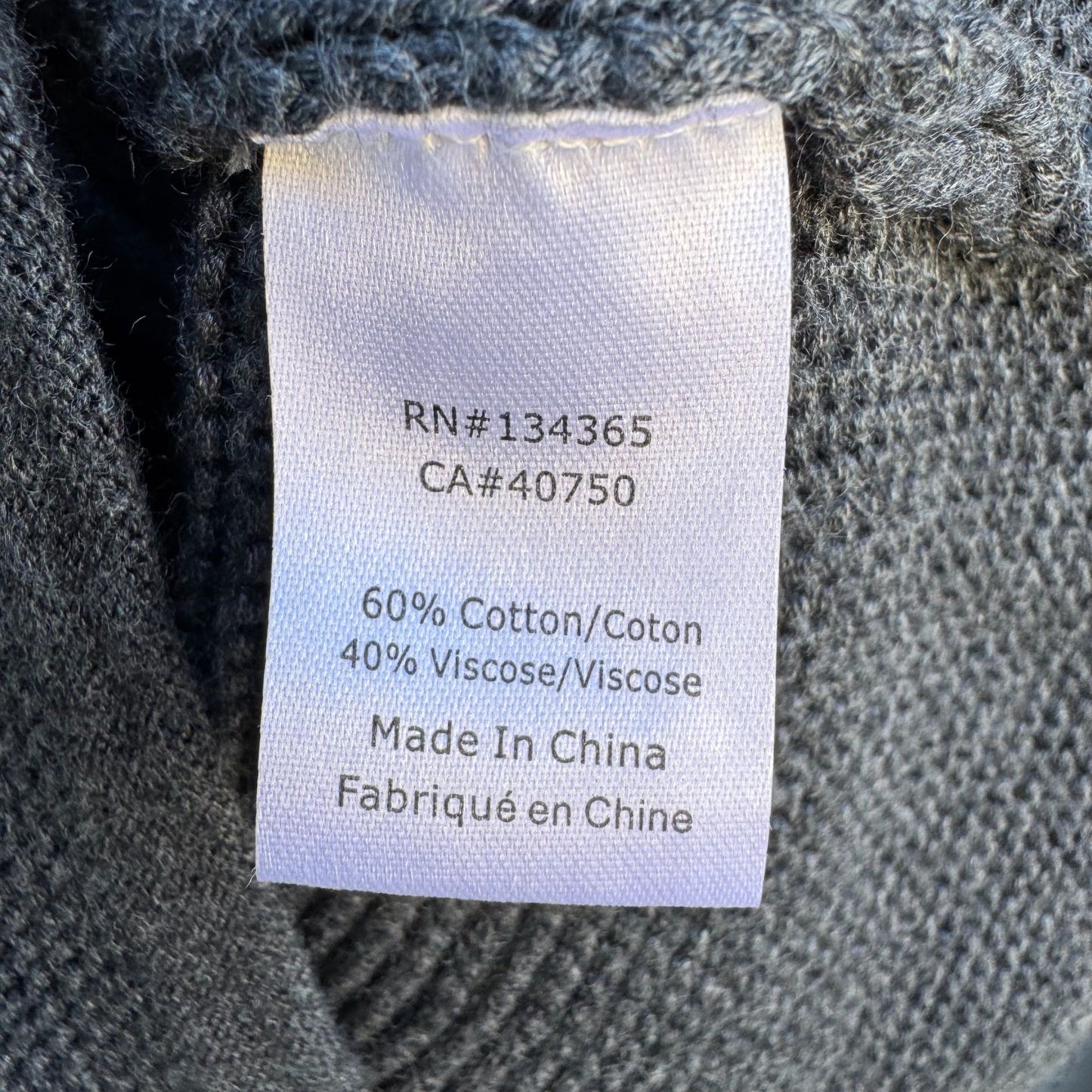 Sigrid Olsen Studio Gray Button-Up Cardigan With Ribbed Details & Pockets - XS