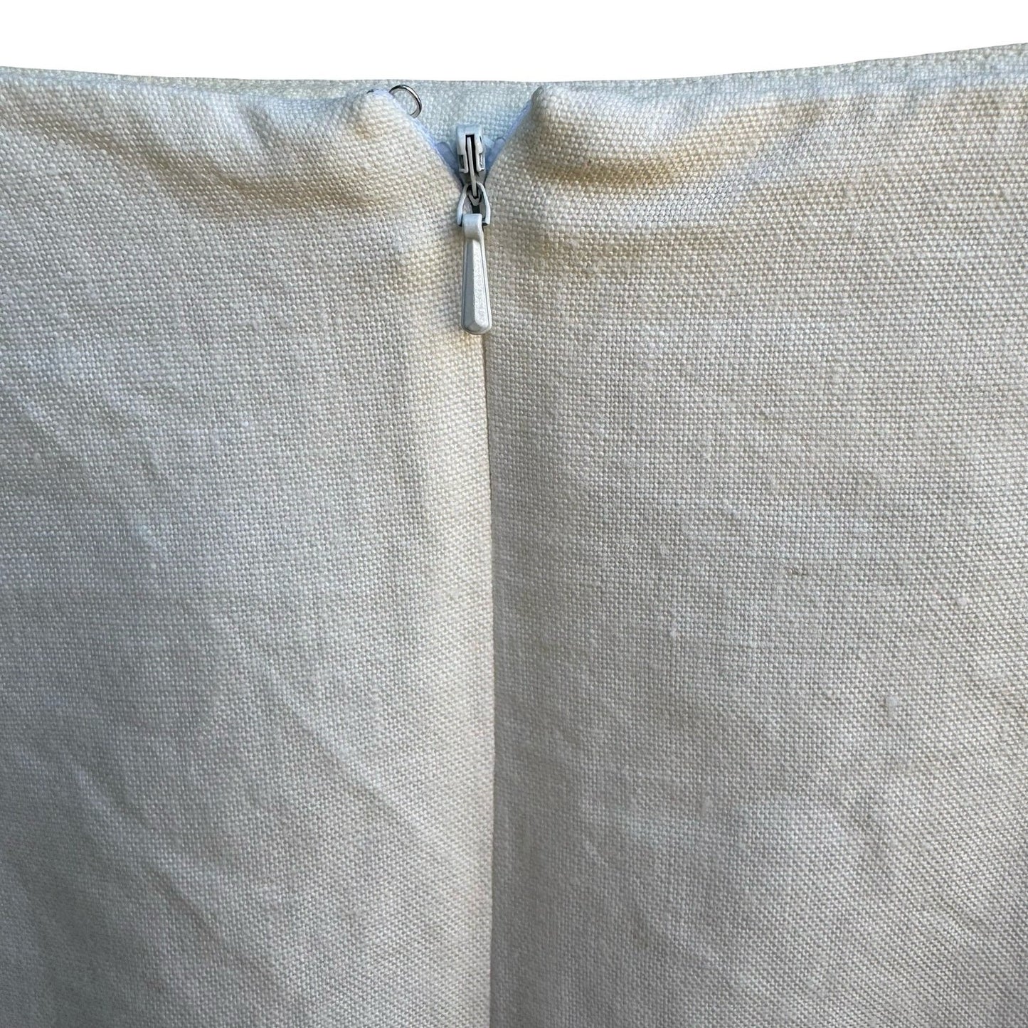 Ann Tjian Kenar Vintage 90s 100% Linen Minimalist Coastal Micro Mini Skirt 12