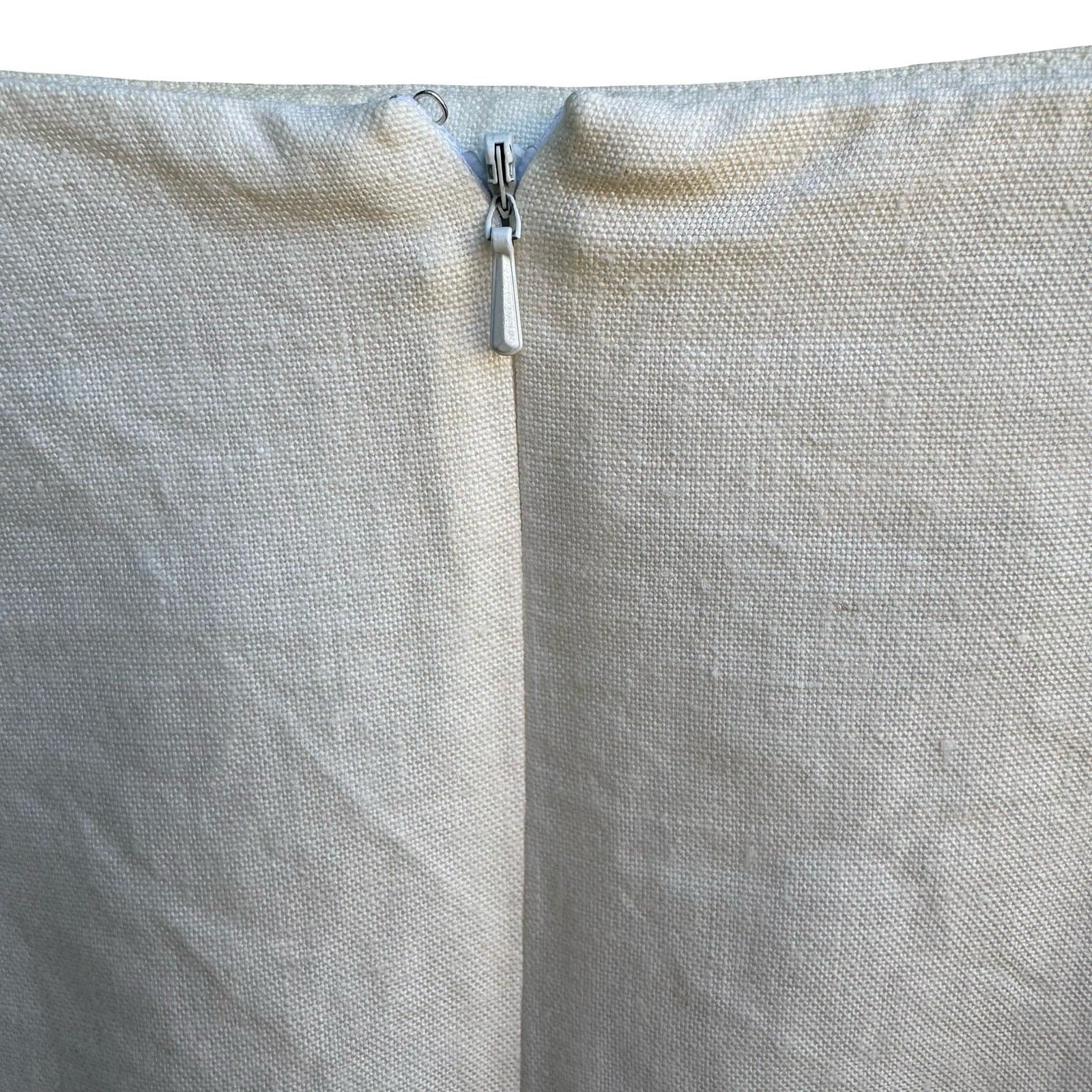 Ann Tjian Kenar Vintage 90s 100% Linen Minimalist Coastal Micro Mini Skirt 12