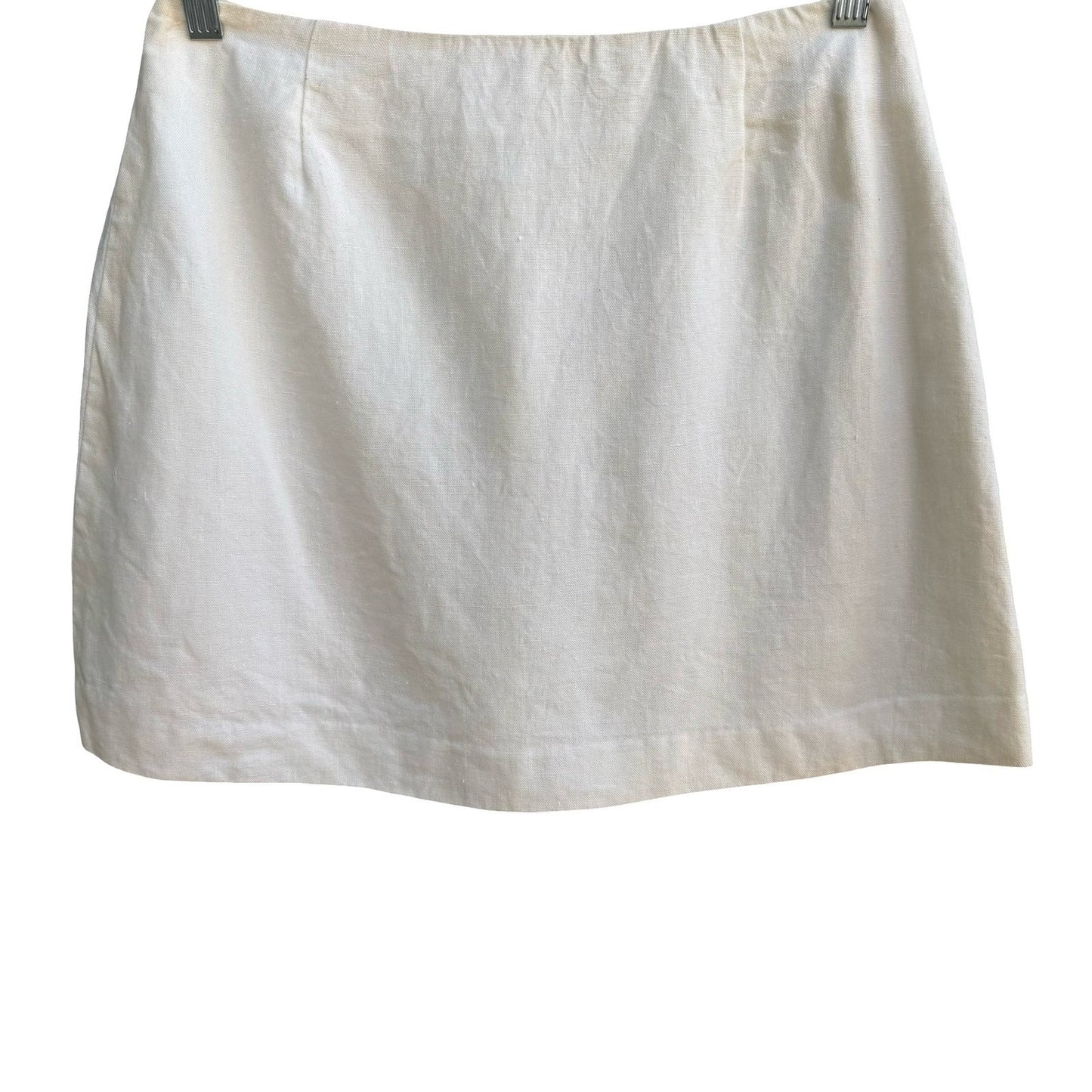 Ann Tjian Kenar Vintage 90s 100% Linen Minimalist Coastal Micro Mini Skirt 12