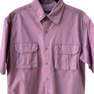 Switch RedHead Mens Short Sleeve Utility Button Down Shirt Mauve Medium Dual Pockets 3 image