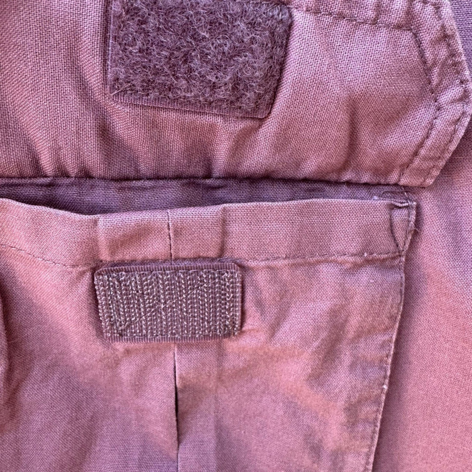 RedHead Mens Short Sleeve Utility Button Down Shirt Mauve Medium Dual Pockets