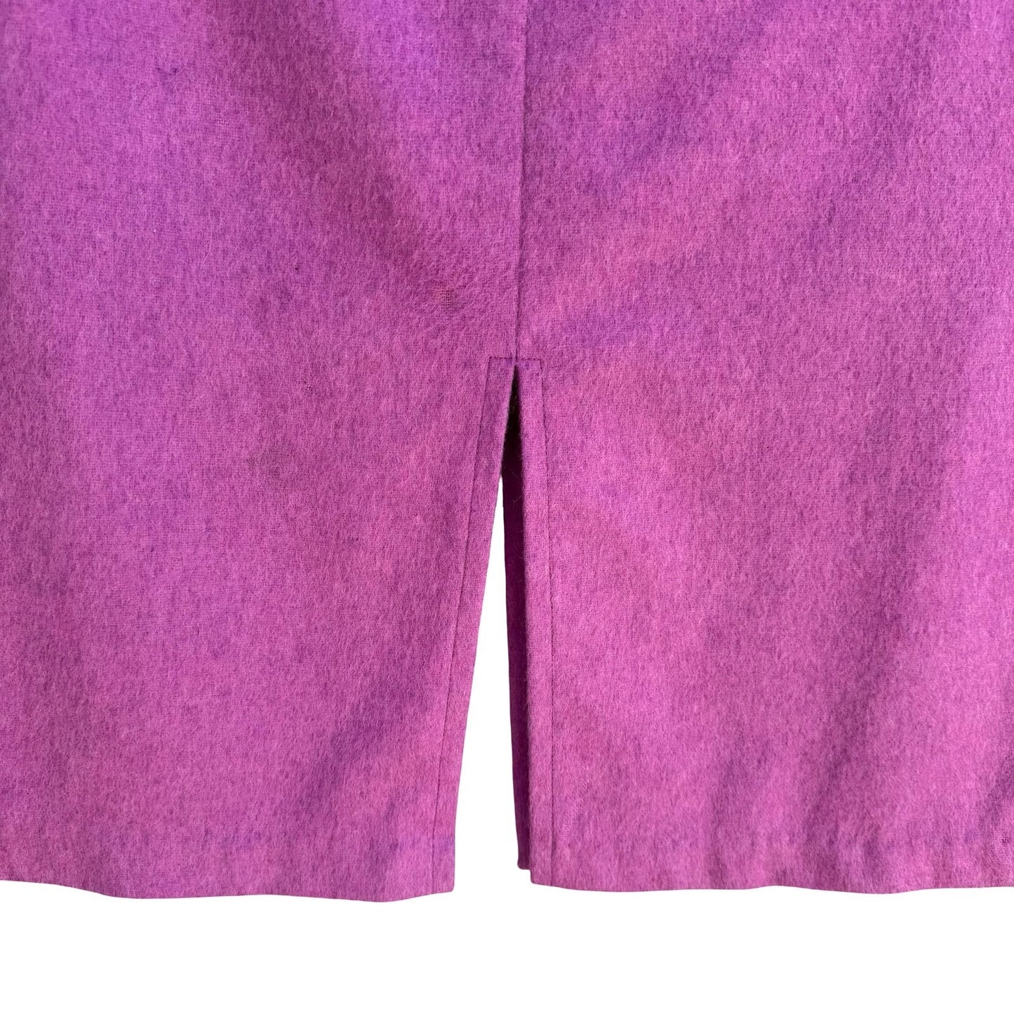 Fidel Y2K Magenta Wool Tailored Pencil Skirt Buckle Belted Dual Slit Preppy M