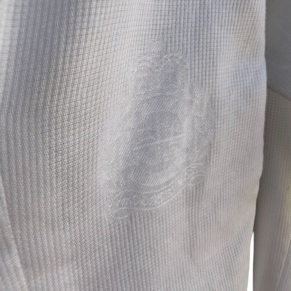 Neiman Marcus Vintage Womens French Cotton V Neck Cropped Peplum Hem Blouse 10