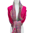 Switch Bellissima Accessories Pink Paisley Pashmina Wrap Scarf Fringe Viscose Blend NEW 3 image