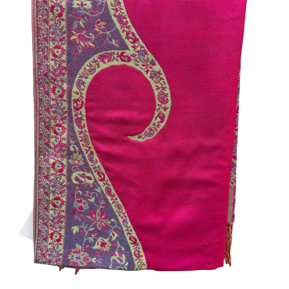 Bellissima Accessories Pink Paisley Pashmina Wrap Scarf Fringe Viscose Blend NEW