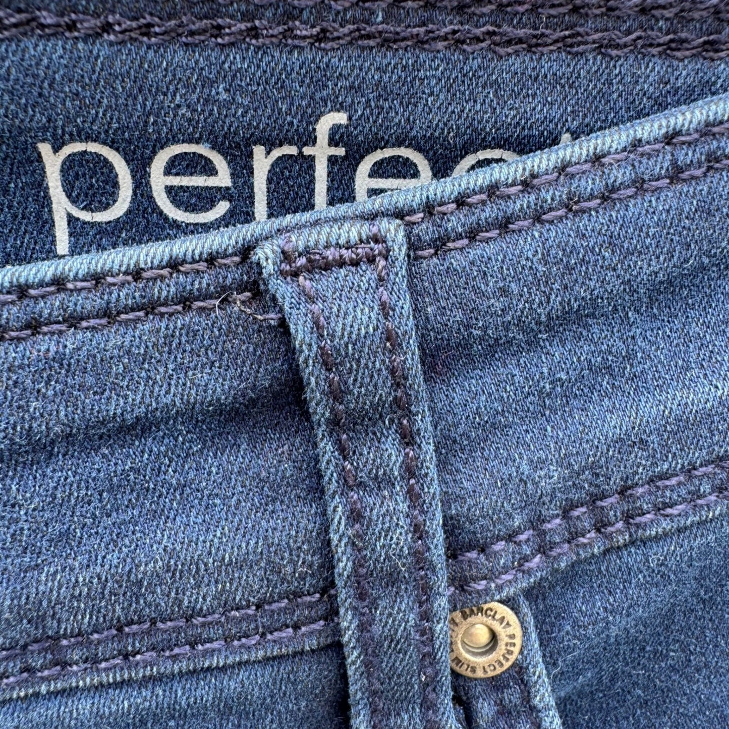 Betty Barclay Perfect Slim Jeans Women 14 Mid Rise Super Slim High Elastic NEW