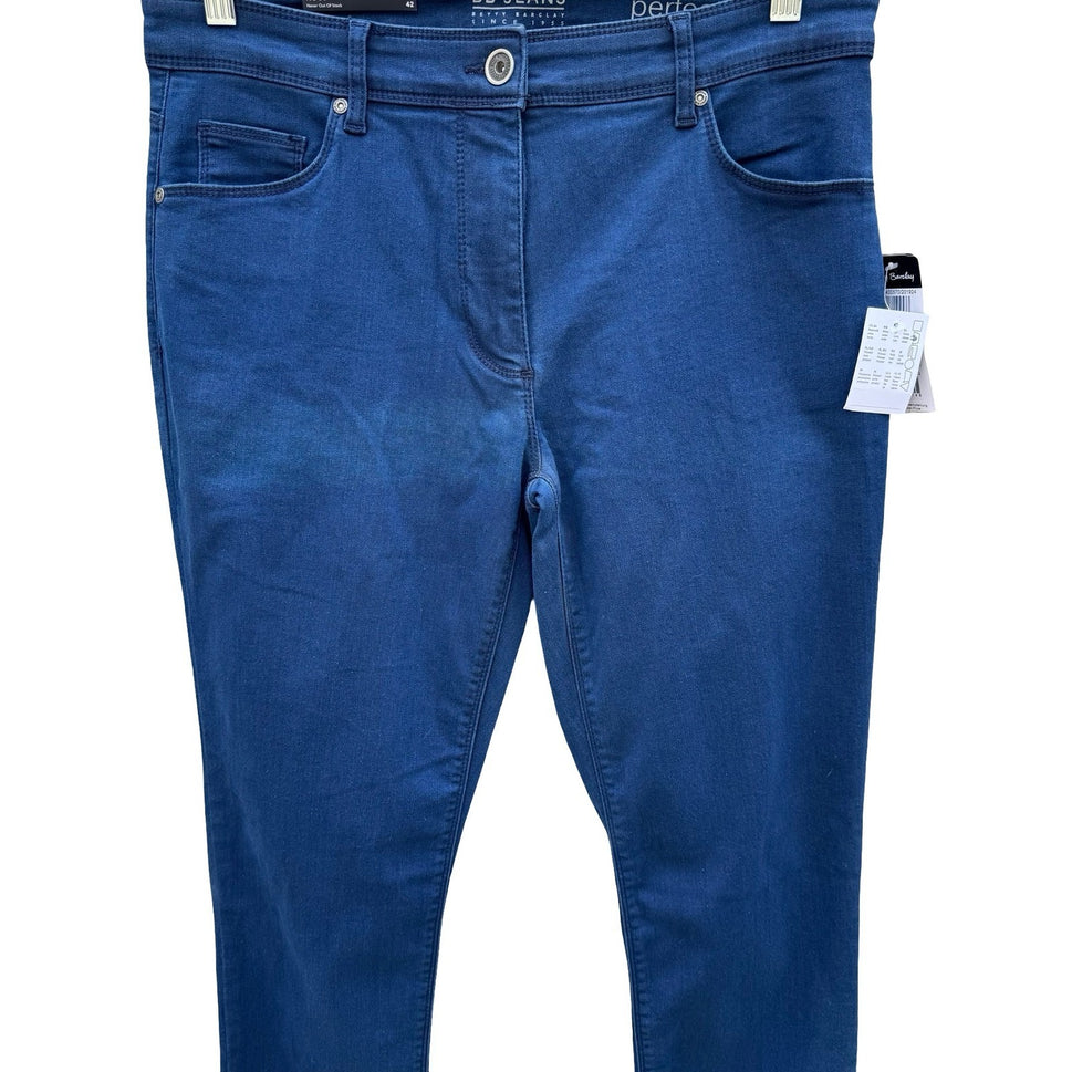 Betty Barclay Perfect Slim Jeans Women 14 Mid Rise Super Slim High Elastic NEW