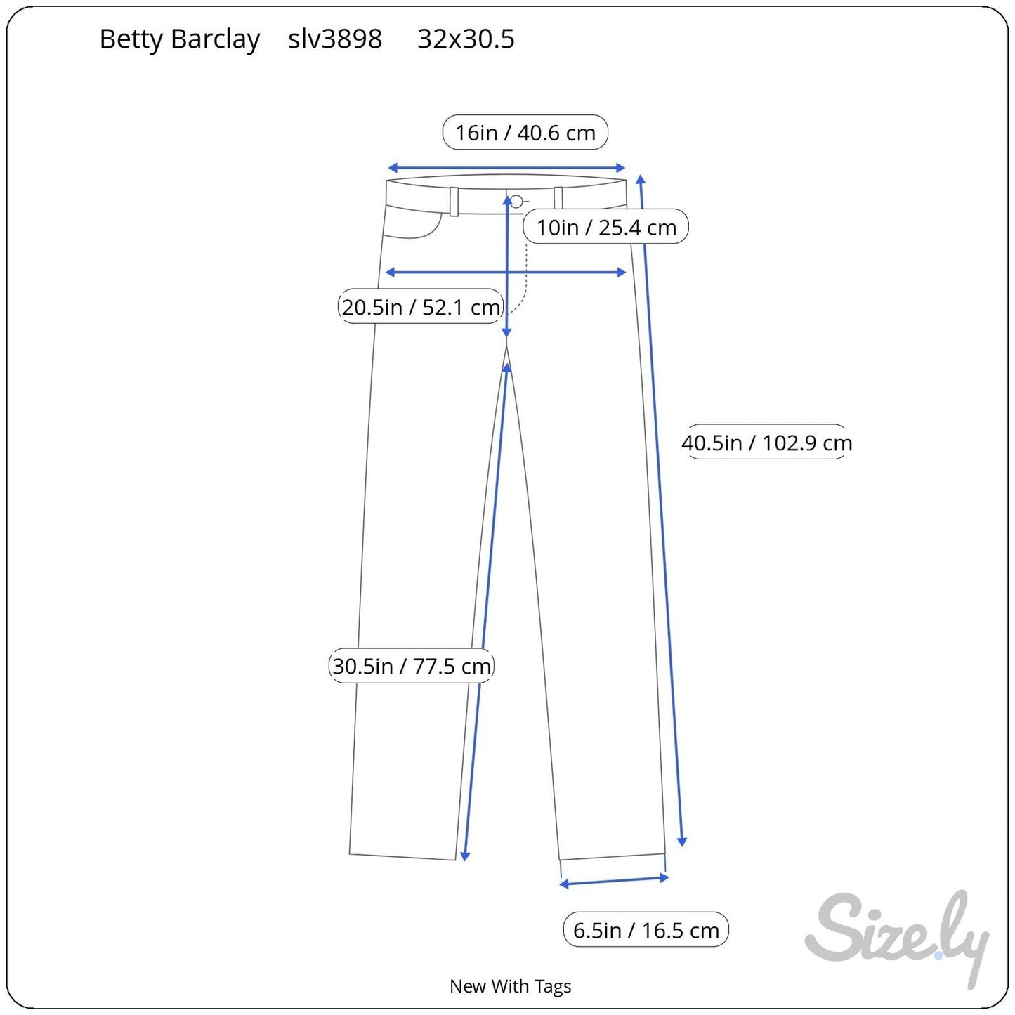 Betty Barclay Perfect Slim Jeans Women 14 Mid Rise Super Slim High Elastic NEW