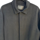 Switch Donna Karan New York Mens Wool Blend Car Coat Black Hidden Button Overcoat Med 3 image
