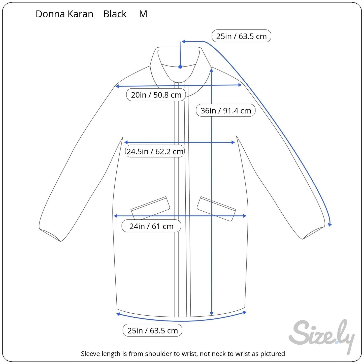 Donna Karan New York Mens Wool Blend Car Coat Black Hidden Button Overcoat Med