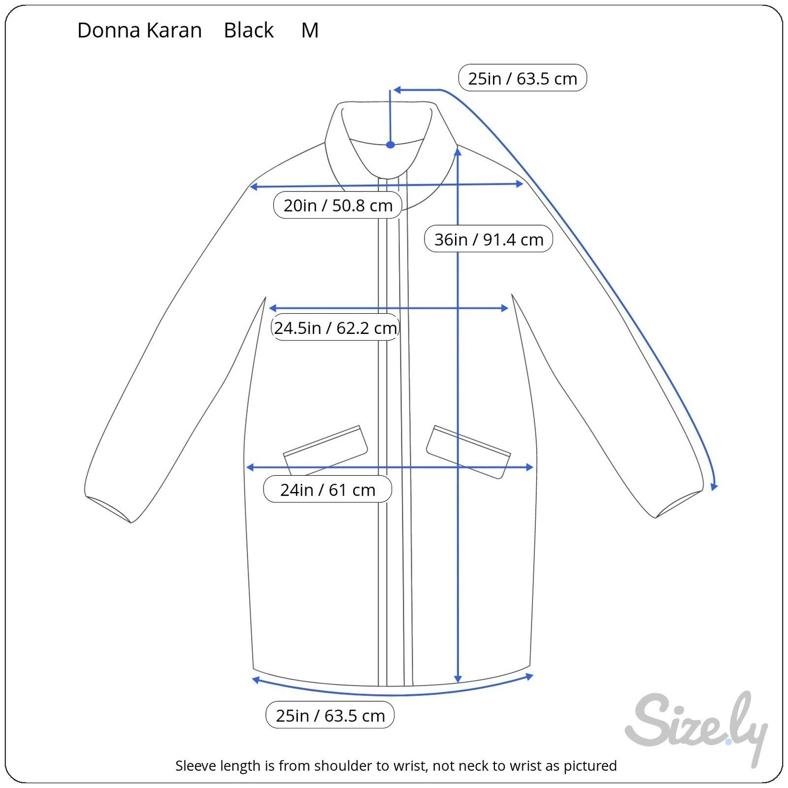 Donna Karan New York Mens Wool Blend Car Coat Black Hidden Button Overcoat Med