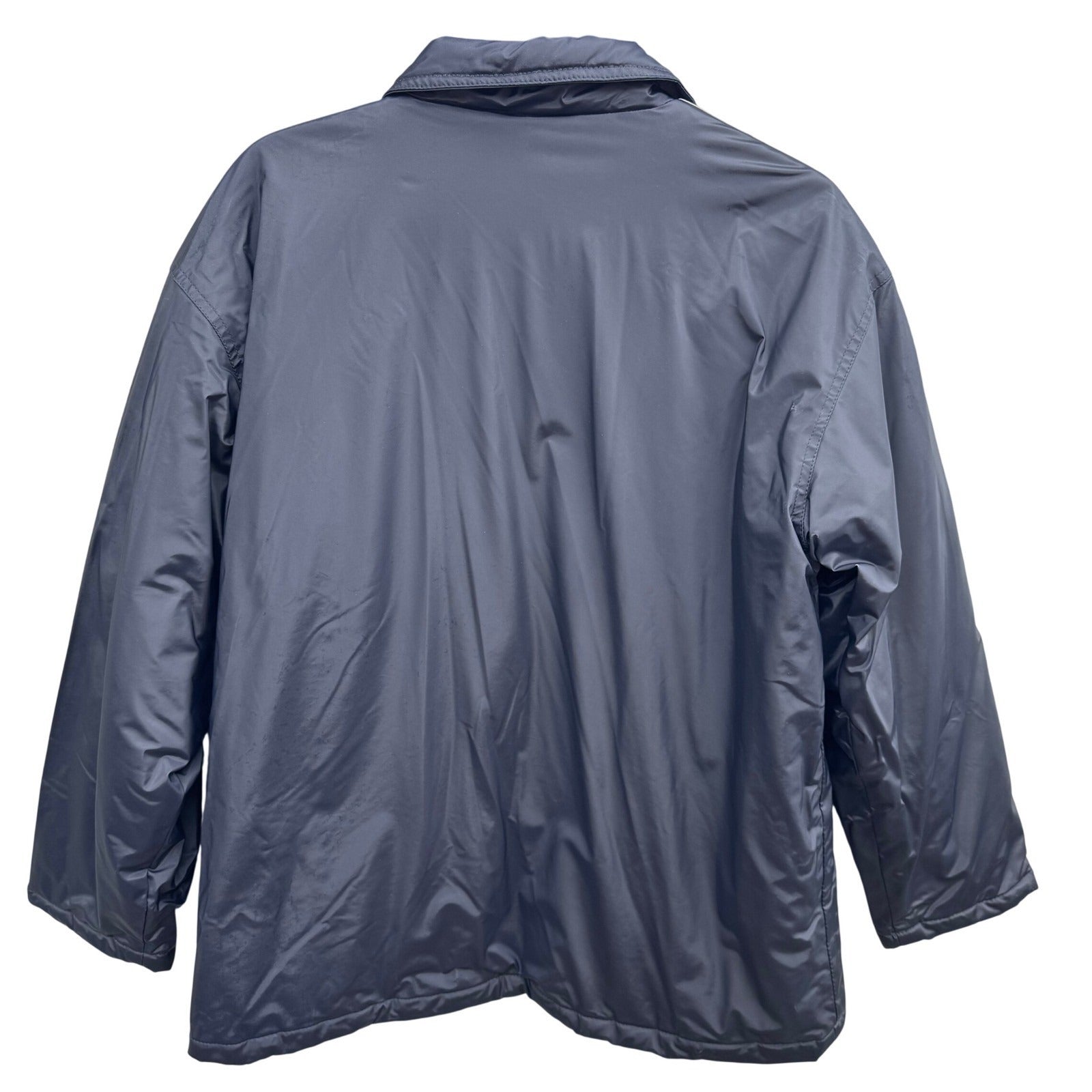 Sports San Francisco Windbreaker Moto Jacket Mens S Navy SF Golden Gate Striped