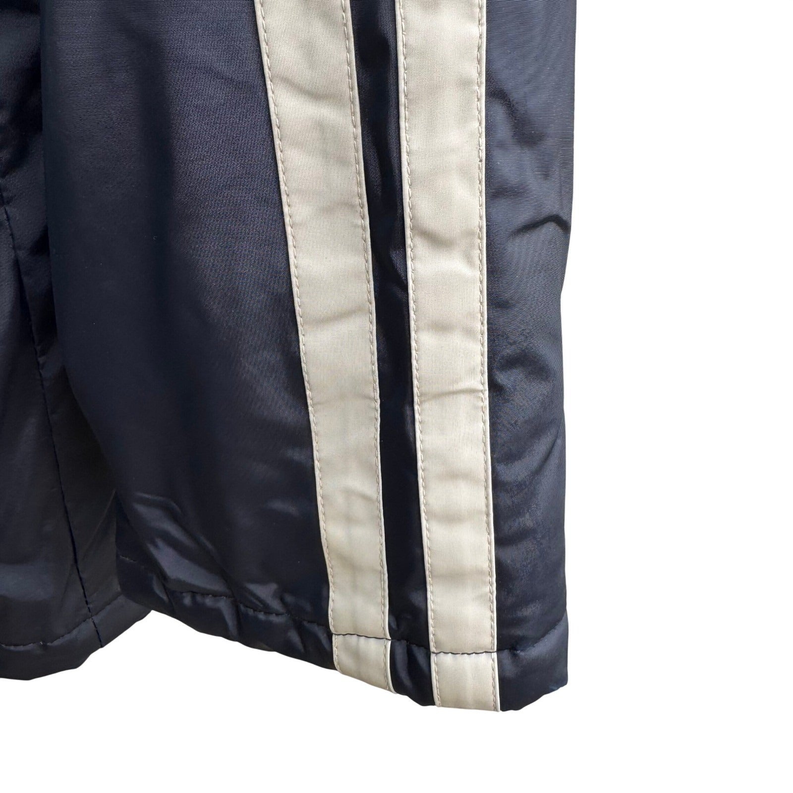 Sports San Francisco Windbreaker Moto Jacket Mens S Navy SF Golden Gate Striped