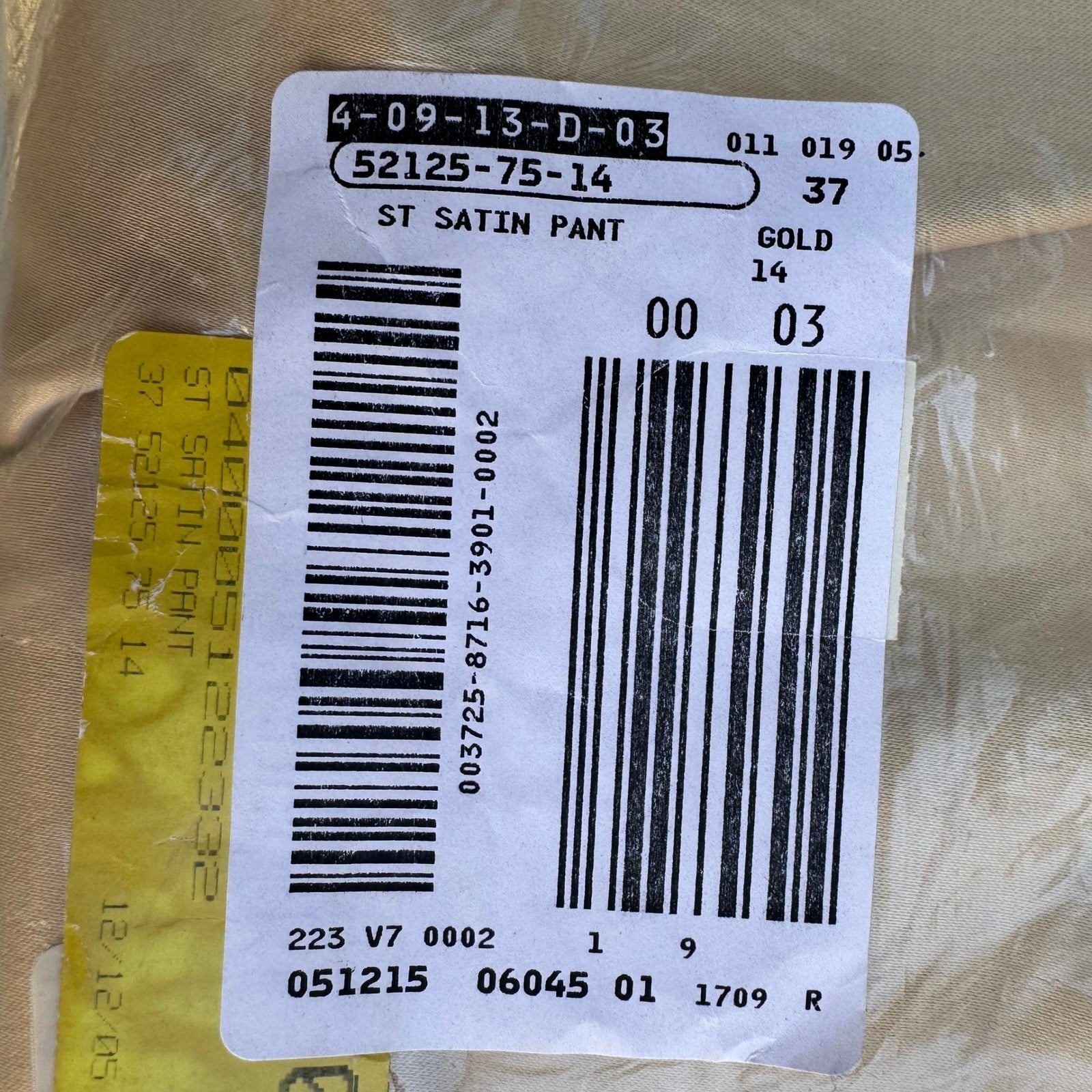 Bloomingdales Chic Quiet Luxury Satin Minimalist Evening Dress Pants Gold 14 NEW