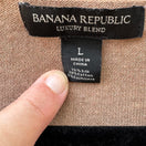 Switch Banana Republic Mens Large Tan Silk Cotton Cashmere Luxury Blend V-Neck Sweater 2 image