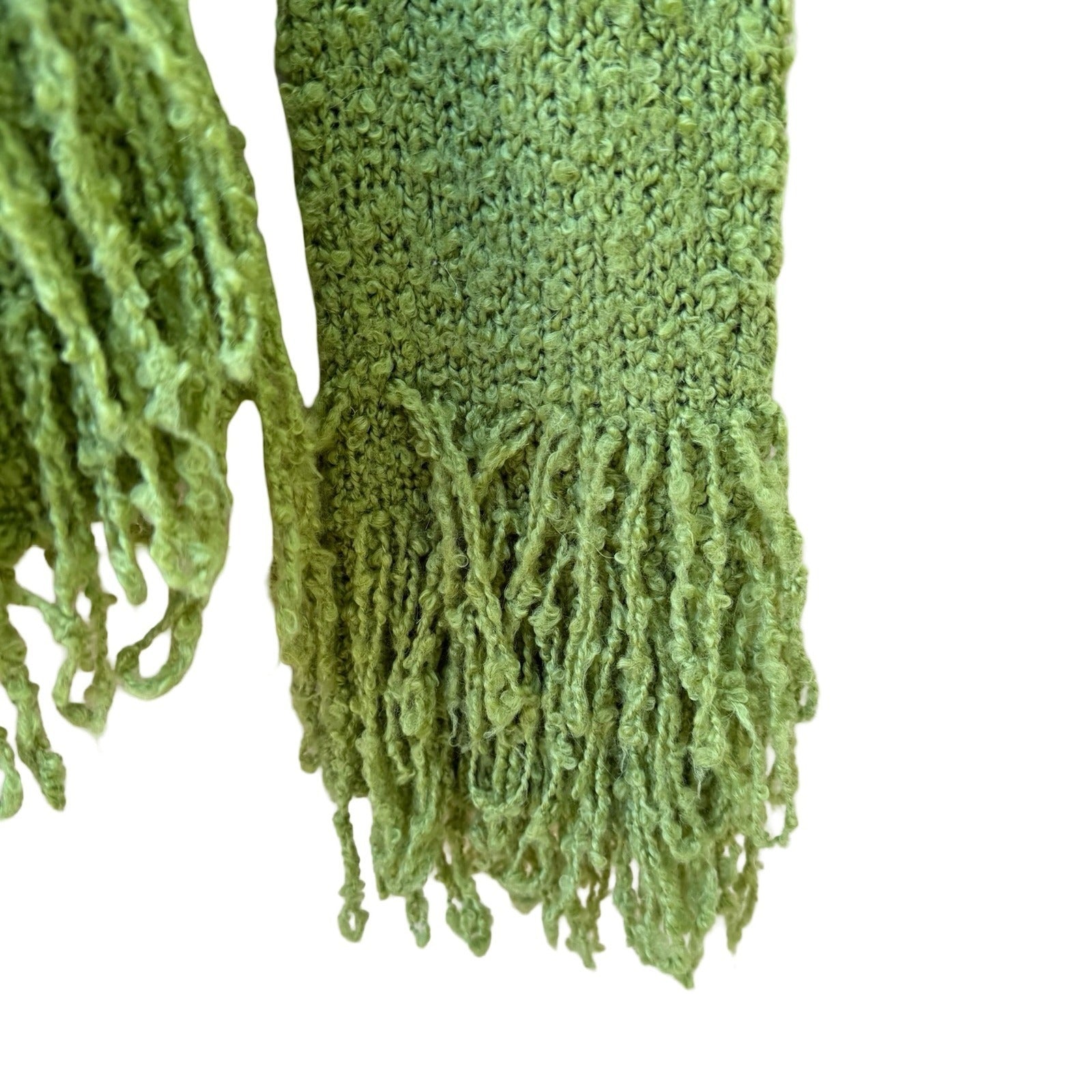Yarns Y2K Boho Whimsigoth Boucle Shaggy Knit Fringe Cardigan Sweater SAMPLE