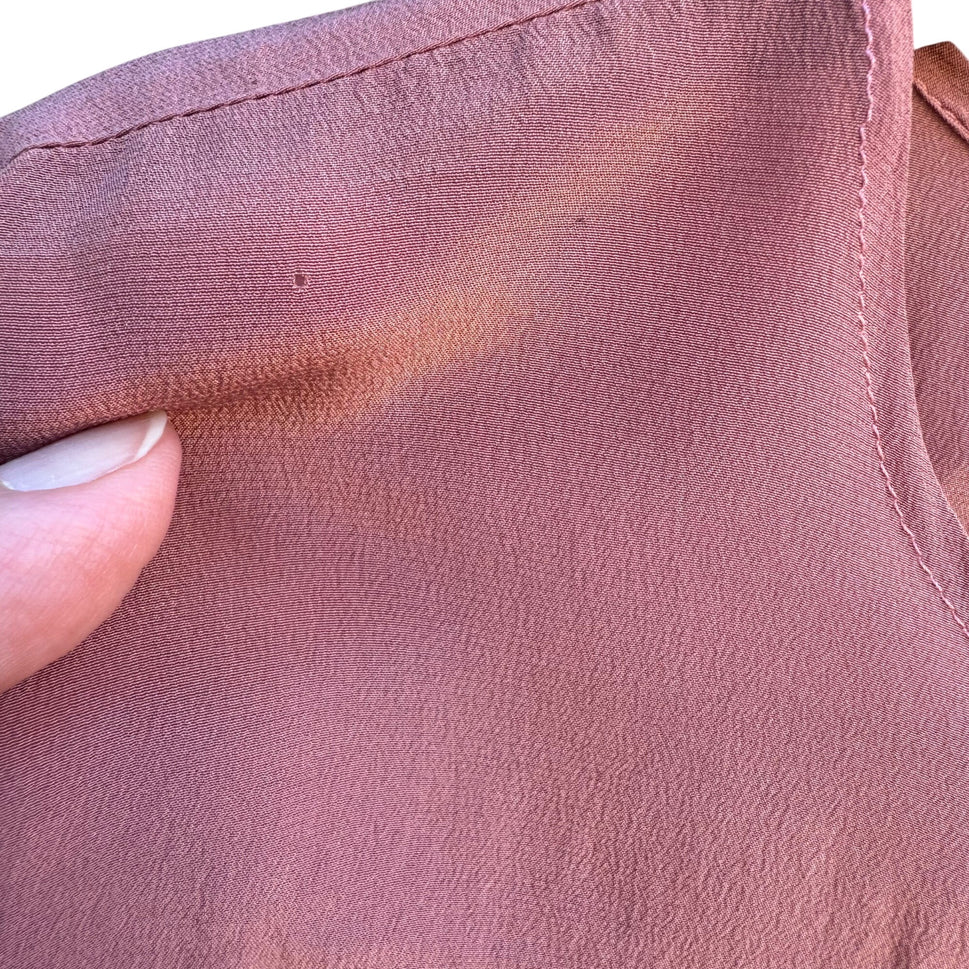 Royal Silk Vintage Womens Silk Rose Sleeveless Lightweight Scoop Neck Blouse M