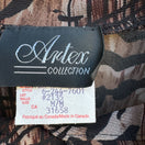 Switch Artex Collection Womens Semi Sheer Button Up Brown Black Abstract Design Blouse 3 image