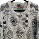 Switch Boston Traders Vintage Mens Geometric Pattern Crewneck Heavy Wool Knit Sweater 2X 2 image