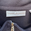 Switch Drapers &amp; Damons Womens Black Zip Front Vest Gold Stud Mock Neck Size Medium 2 image