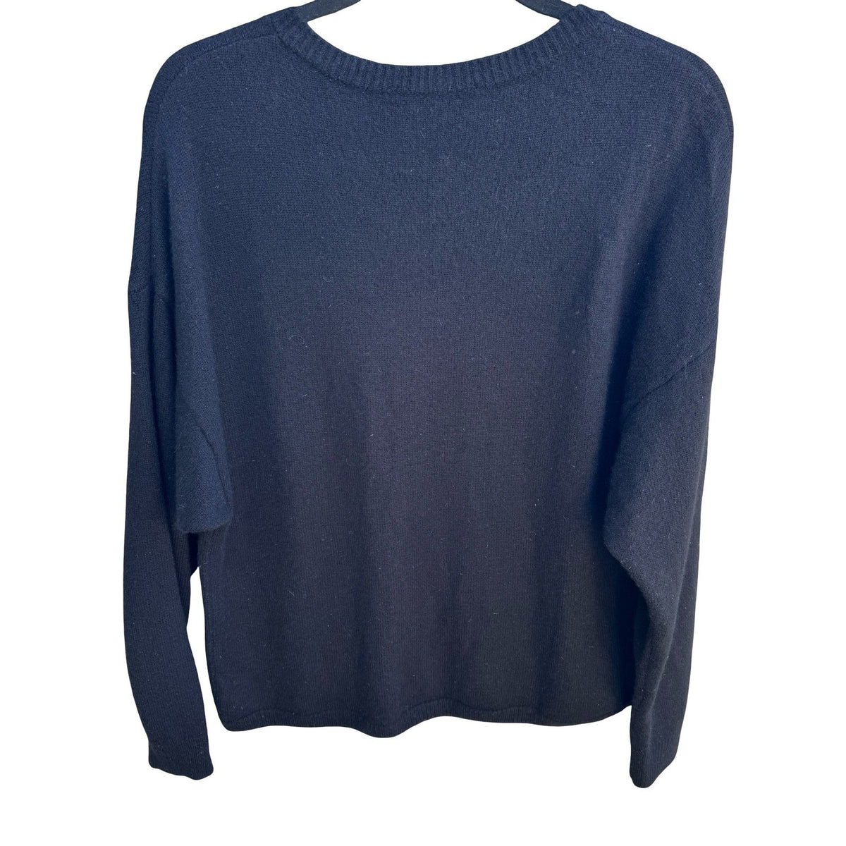 The Cashmere Project 100% Cashmere Minimalist Old Money Preppy V-Neck Sweater L