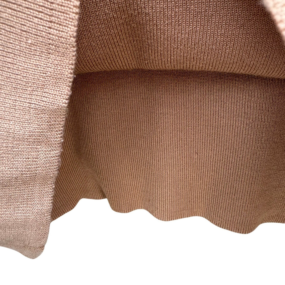 Neiman Marcus Exclusive Silk Blend Turtleneck Sweater Camel Tan Womens Medium