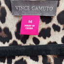 Switch Vince Camuto Leopard Ruffle Bell Sleeve V Neck Blouse M Womens Boho Party Witchy 2 image