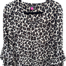 Switch Vince Camuto Leopard Ruffle Bell Sleeve V Neck Blouse M Womens Boho Party Witchy 3 image