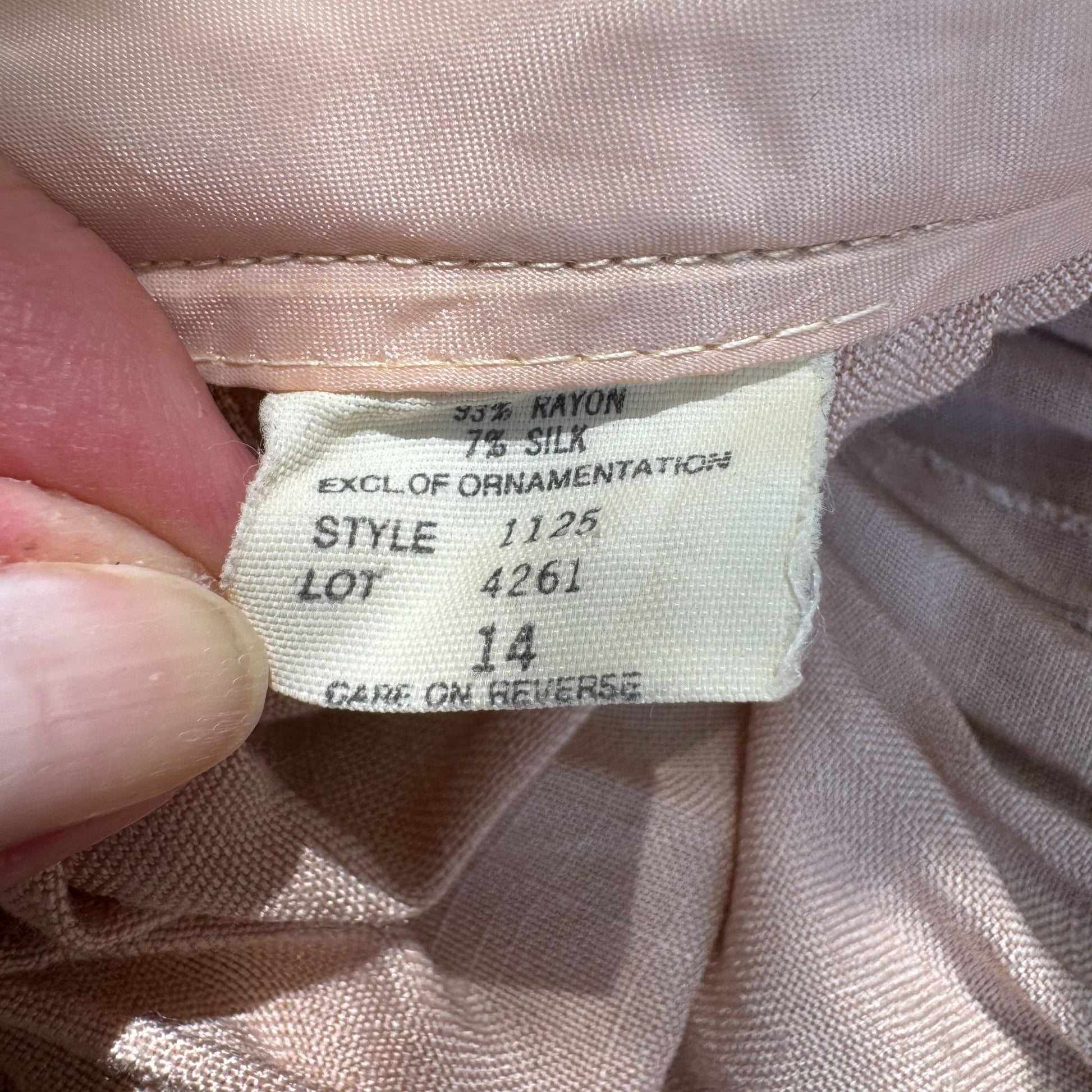 Daniele O By Tahari Vintage Womens Peach Silk Blend Blazer Pleated Skirt Set M