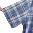 Switch Weatherproof Vintage Mens Blue Plaid Button Collar Short Sleeve Casual Shirt M 3 image