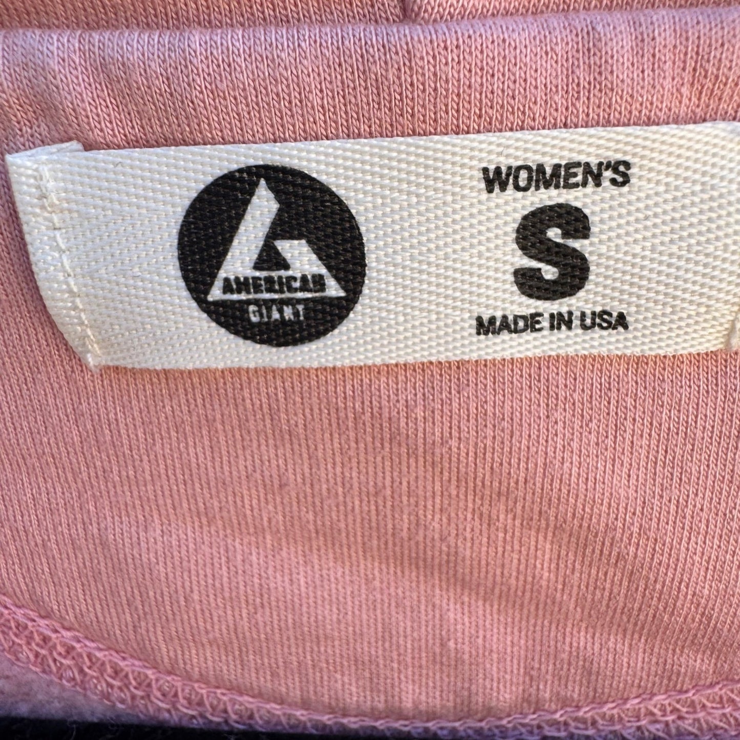 American Giant Sustainable US Supima Cotton Micro Modal Zip Hoodie Pink Womens S