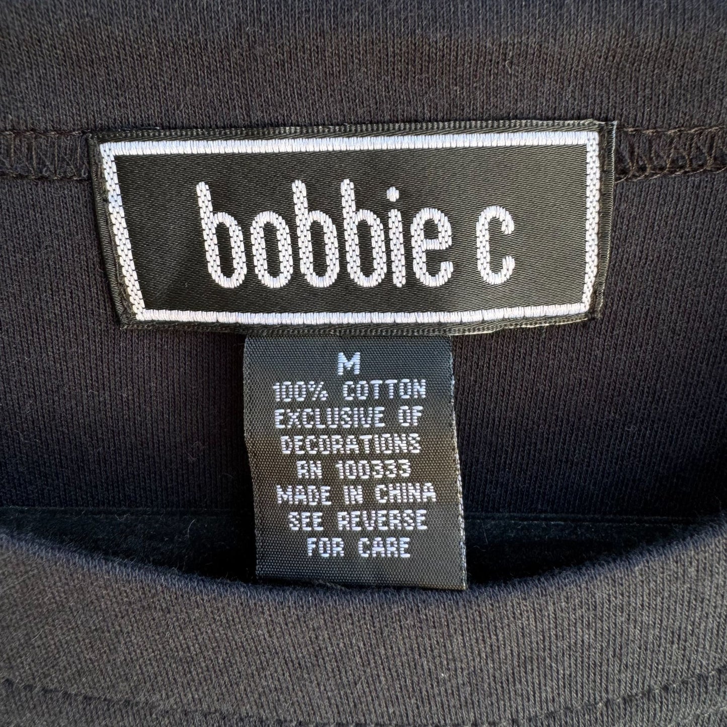 Bobbie C Womens Black Sleeveless Yellow White Floral Preppy Embroidery Top New M