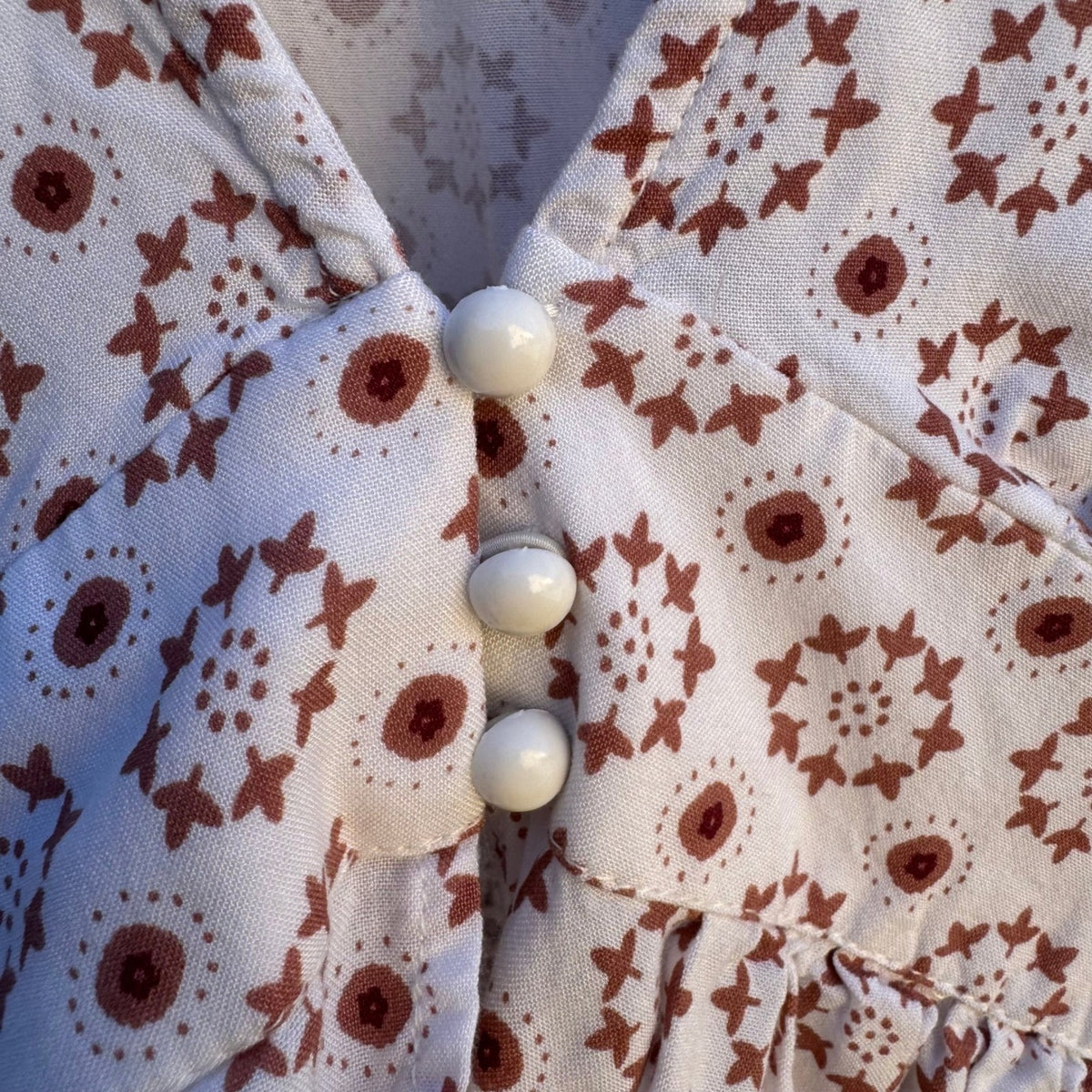 Dizzy Lizzy Boho Cottagecore Festival Ethereal Smocked Babydoll Peplum Shirt M