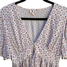 Switch Dizzy Lizzy Boho Cottagecore Festival Ethereal Smocked Babydoll Peplum Shirt M 3 image
