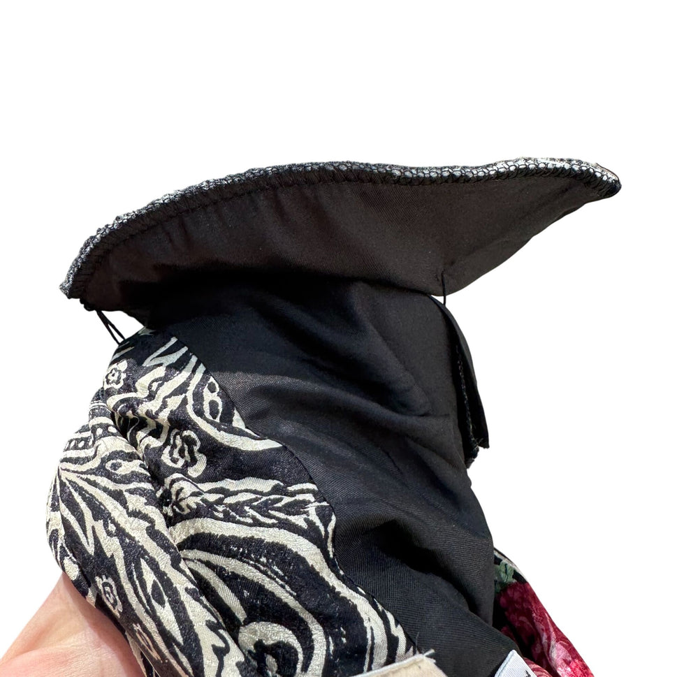 Richard Warren Petites Vintage Floral Print Long-Sleeve Tie Neck Peplum Blazer 2