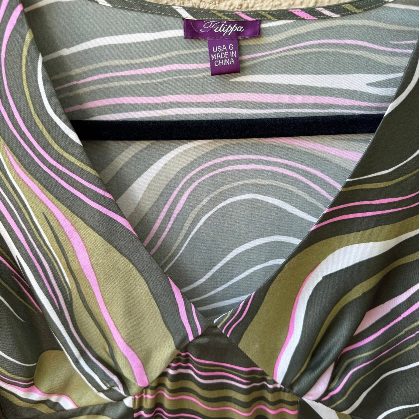 Filippa Y2K Ethereal Silk Blend Psychedelic Romantic Fairycore Split Sleeve Top