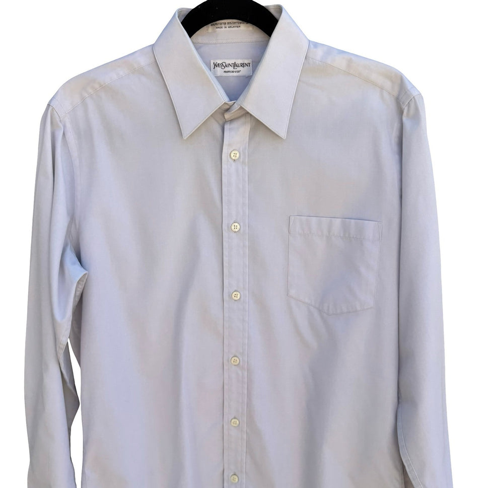 Yves Saint Laurent Vintage 90s Designer Luxury Shirt Mens L Minimalist Old Money