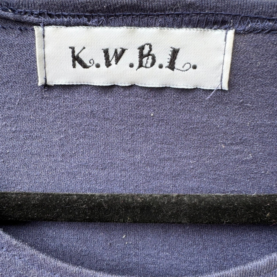 KWBL Vintage 90s Nautical Graphic Studded Harlequin Rope Tassel Shirt Navy XXL