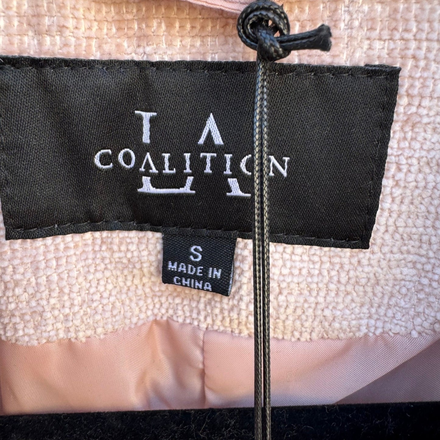 Coalition LA Peach Whip Cropped Blazer Jacket Pearl Buttons T703R1 Small NEW